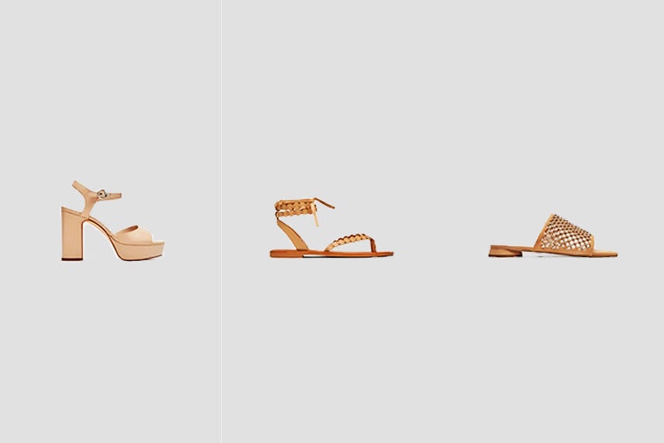 sandalias color nude verano