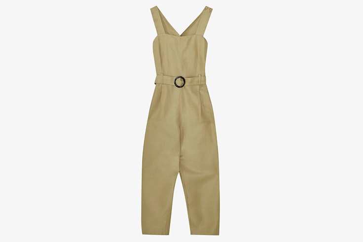 mono beige con cinturon massimo dutti
