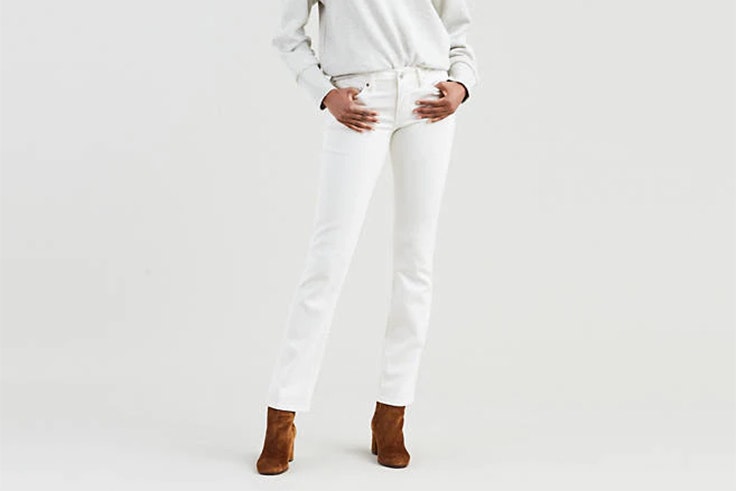 jeans blancos levis Malena Costa
