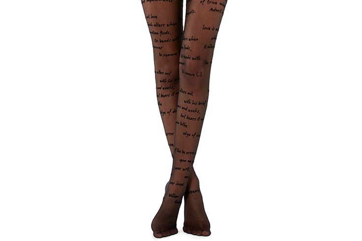 medias de calzedonia estampado texto terciopelo