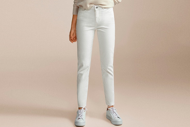 pantalon blanco pana cortefiel