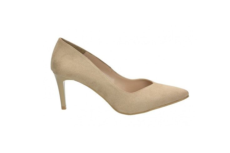 stilettos beige loogo Malena Costa