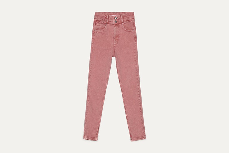 pantalon high waist rosa de bershka San Valentín