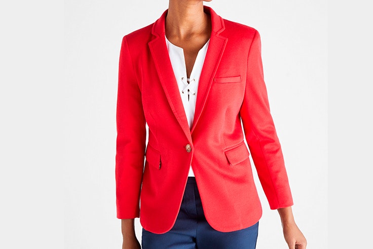 Chaqueta americana en color rojo de Cortefiel