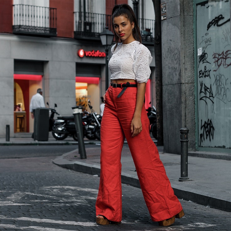 raquel reitx estilo instagram conjunto rojo y blanco