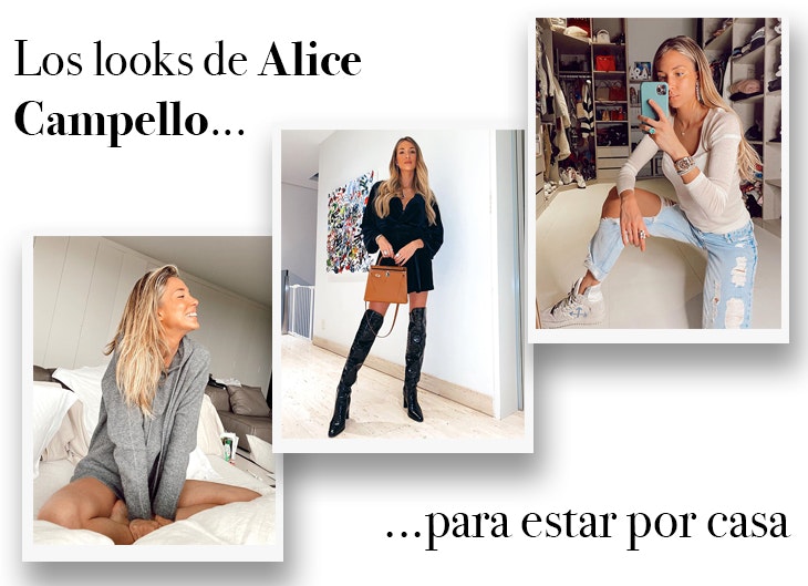 Alice Campello: Sus looks para “estar por casa”