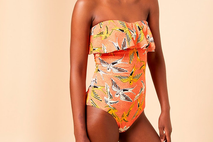 Bañador estampado con detalle de volante de Etam