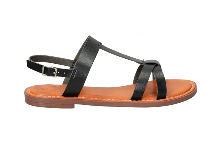 Sandalias planas en color negro de Xti. Disponibles en la zapatería Loogo