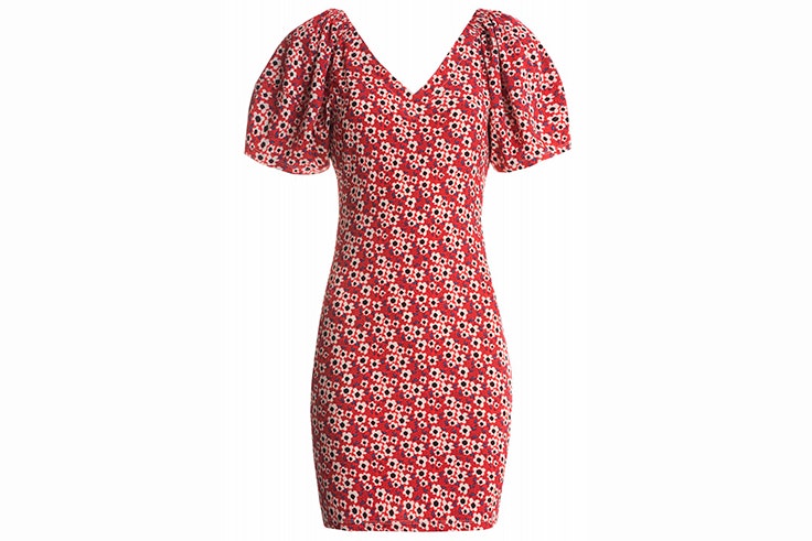 Vestido rojo con estampado de flores de Salsa Jeans