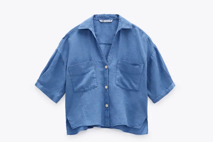 Camisa azul de Zara