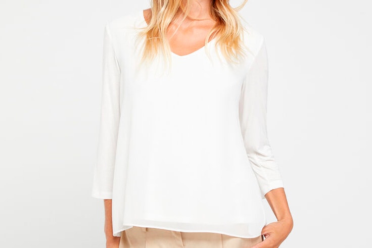 Blusa blanca de Cortefiel
