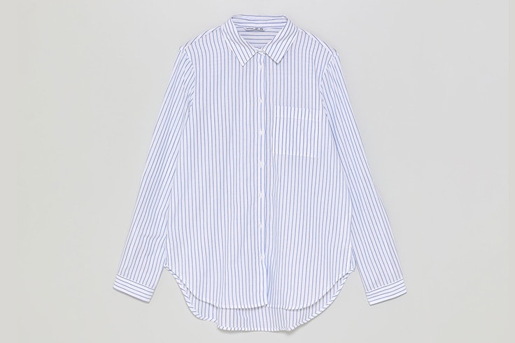 Camisa de rayas en color azul de Lefties
