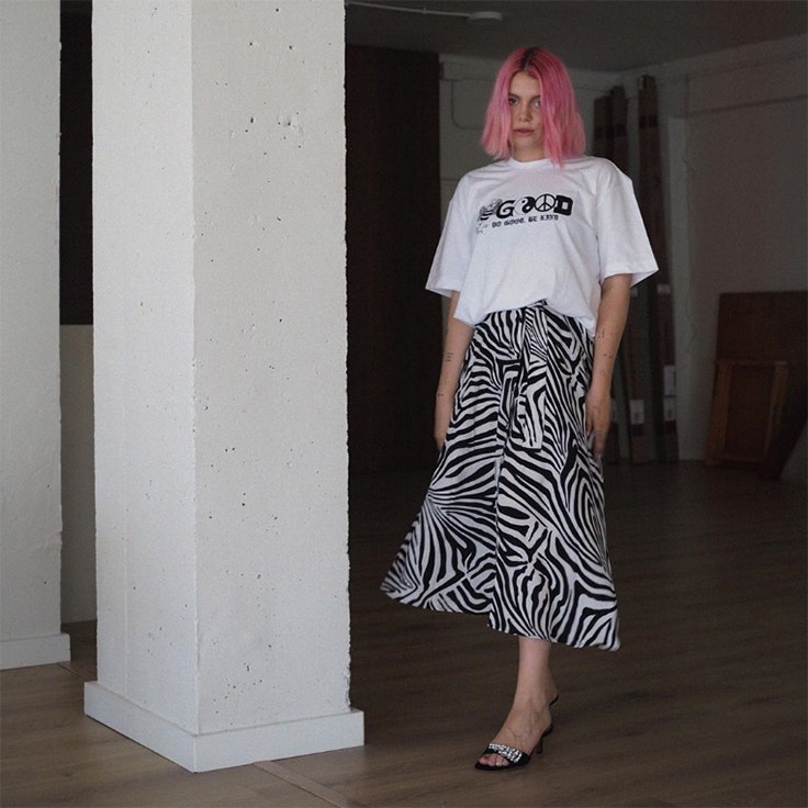 @gigi_vives falda falda midi de cebra
