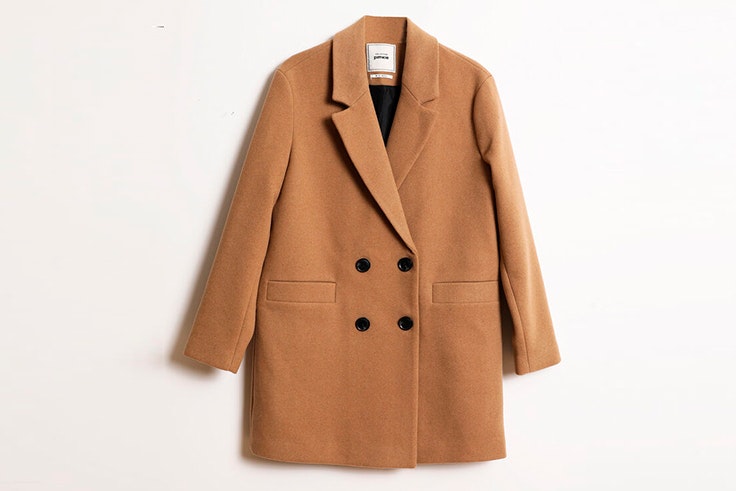 Abrigo de lana en color camel de Pimkie
