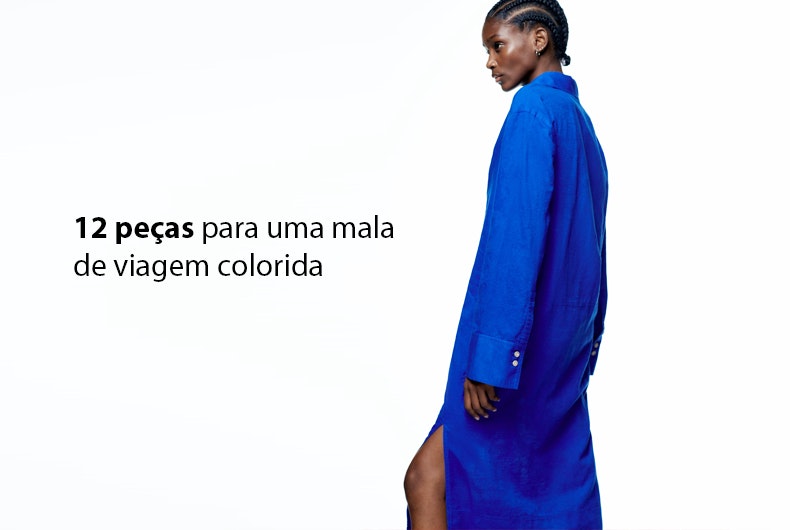 12 peças para uma mala de viagem colorida