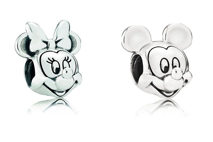 Pandora Disney Charms Mickey y Minnie Joyas de la línea de Disney de Pandora