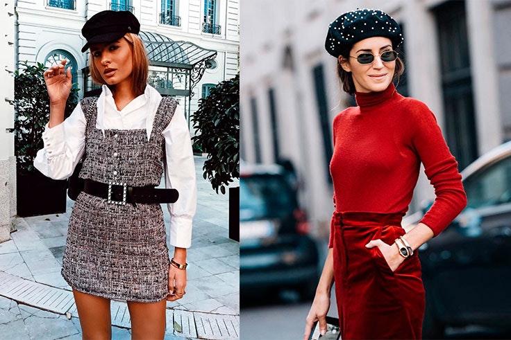 las influencers @teresaandresgonzalvo y @galagonzalez con boinas La boina como prenda estrella de la temporada