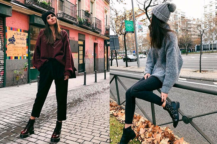 Jersey oversize con pantalones