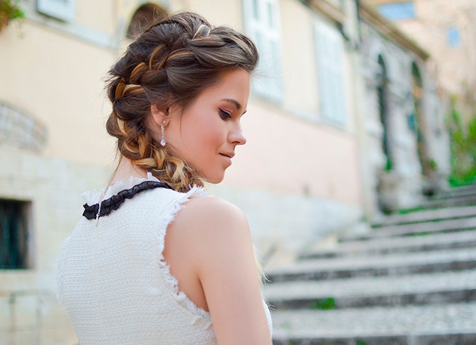 pelo recogido trenza