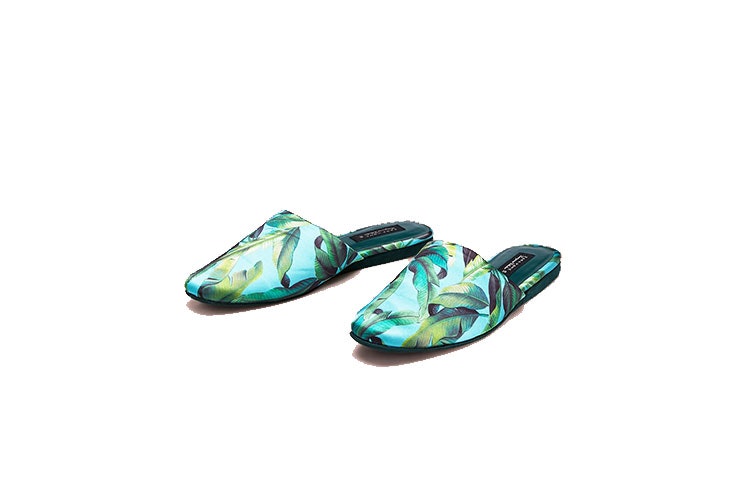 Mules de Zara Home con estampado tropical