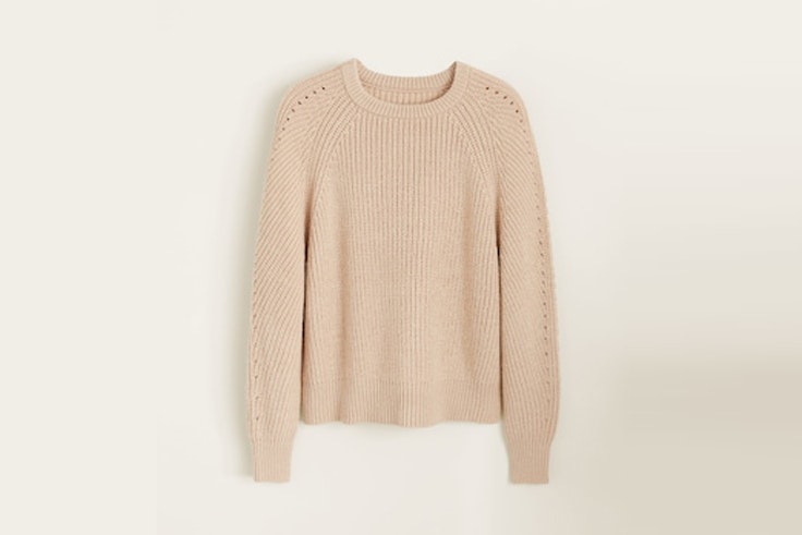 jersey-de-punto-beige-canale-mango