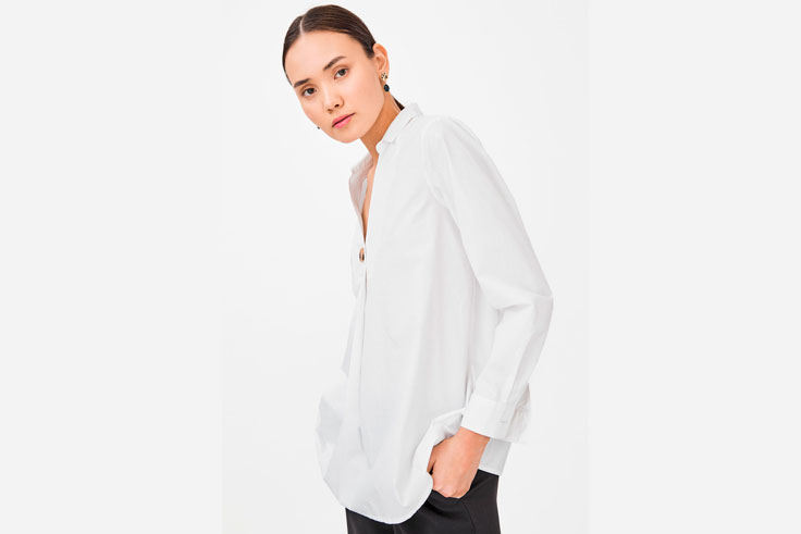 camisas blancas cortefiel