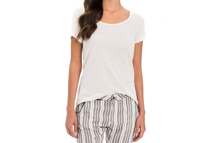 camiseta blanca salsa el estilo de Cris Calatrava