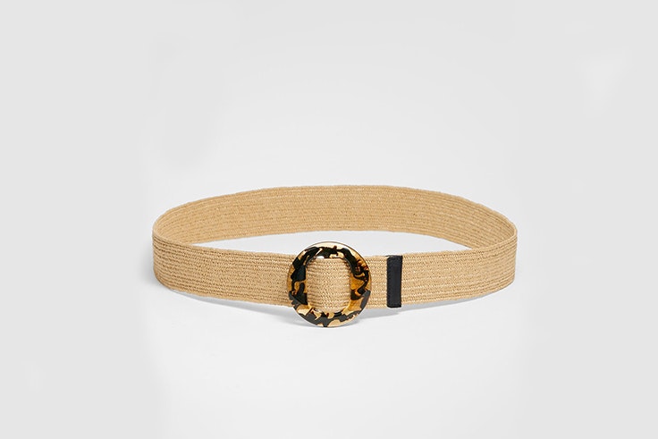 cinturon rafia hebilla carey stradivarius