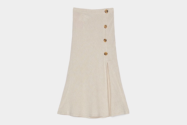 falda-beige-lino-botones-bershka