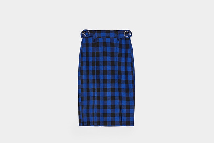 falda estampado vichy bershka