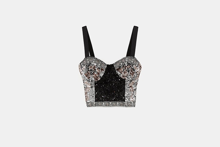 top lentejuelas zara