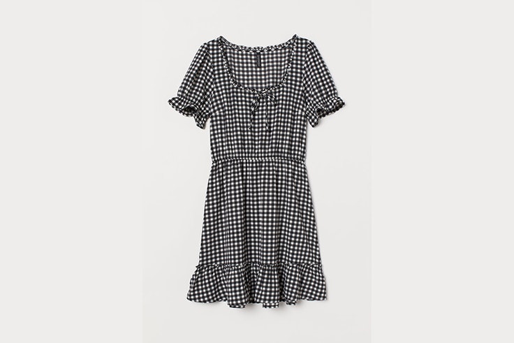 vestido estampado vichy hym