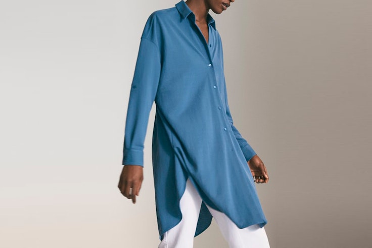 bluson azul massimo dutti el estilo de María Valdés