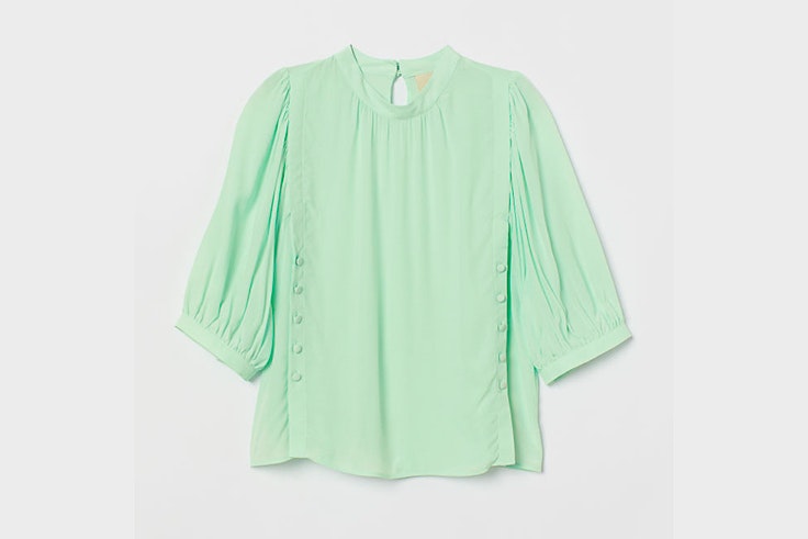 blusa verde pastel hm