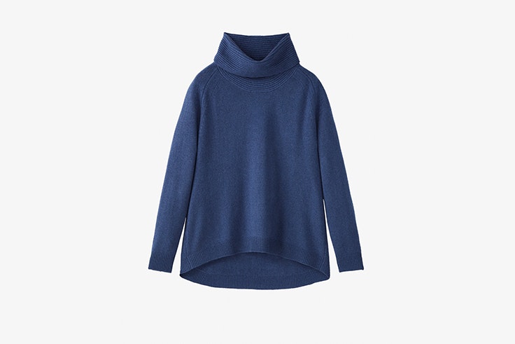 jersey cuello alto azul massimo dutti