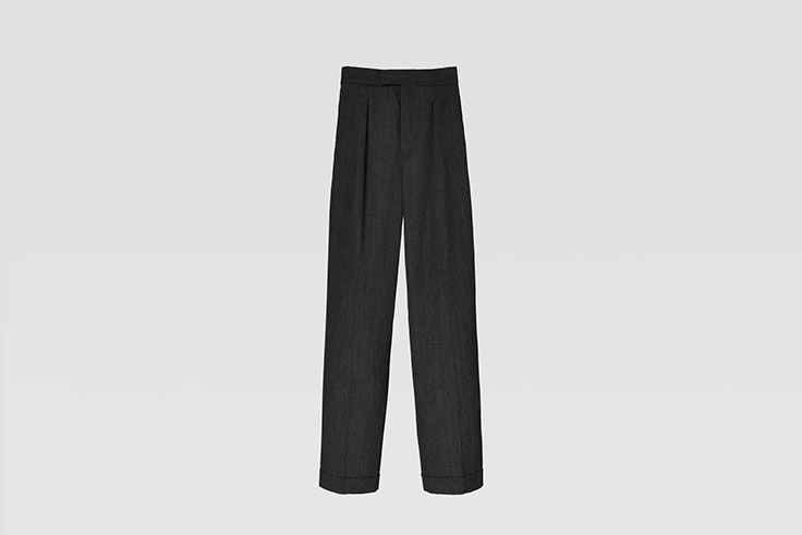 pantalon recto gris de lana de Zara Iria de @myblueberrynights