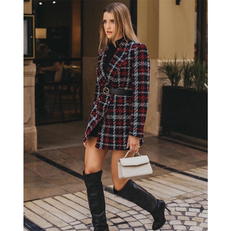 ana vera looks 1 chaqueta de tweed y botas altas