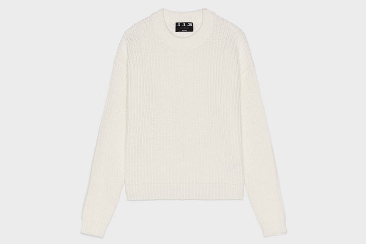 Jersey en color blanco de Bershka