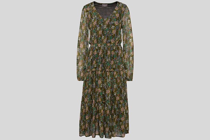 Vestido largo con estampado de flores de C&A