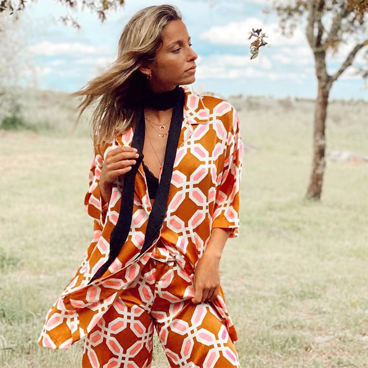 adrianajarmelamarques pijama estampado de zara