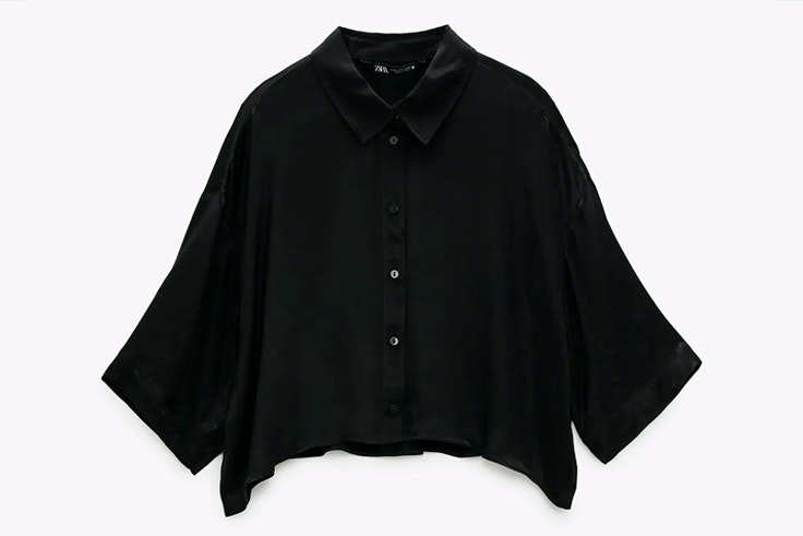 Blusa satinada de Zara
