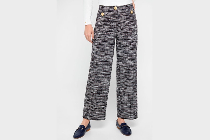 Pantalón de punto en tonos azules y blancos de Cortefiel