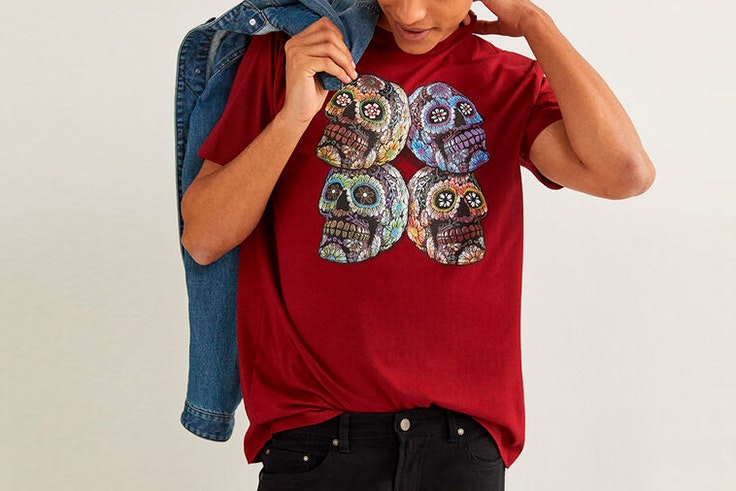 Camiseta granate marino de manga corta con estampado gráfico yourpersonalhalloween springfield