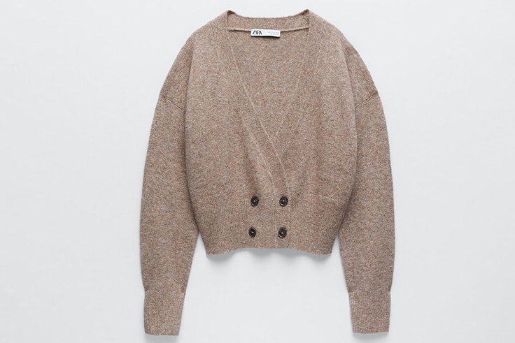 Chaqueta de punto en color beige de Zara María Váldes