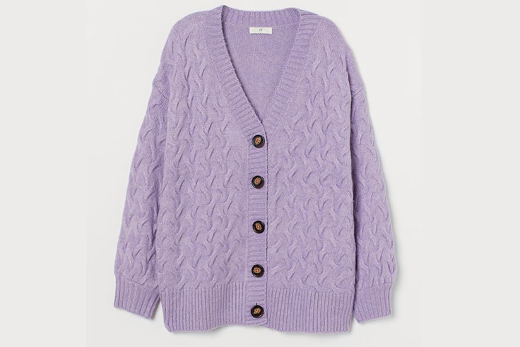Chaqueta de punto en color lila de H&M