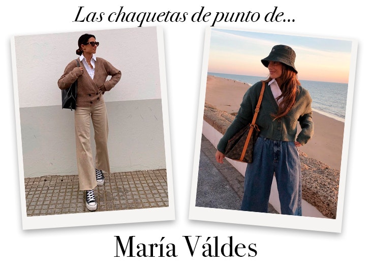 María Váldes tiene dos maneras de lucir una chaqueta de punto