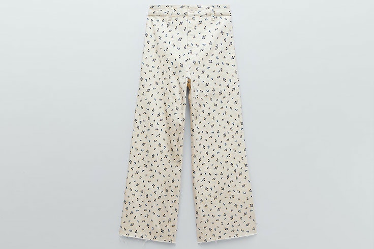 tendencias de primavera Pantalón de flores de Zara