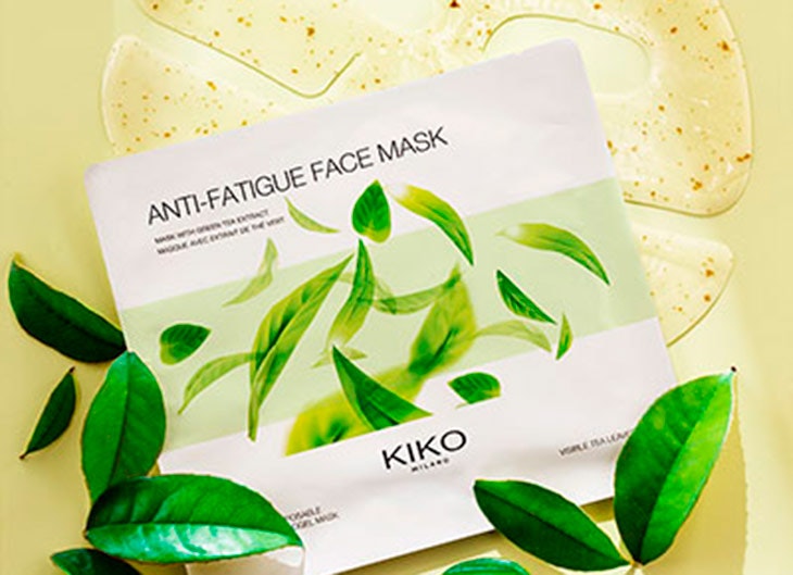 Mascarilla facial hidratante de hidrogel con extracto de té verde de Kiko Milano