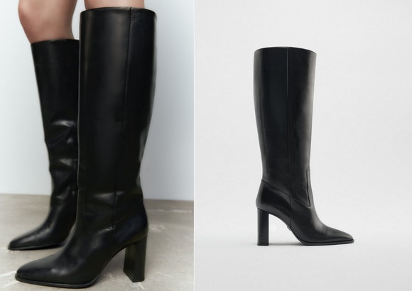 Botas altas tacón de Zara