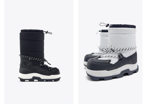 BOTA ACOLCHADA WINDPROOF Y WATERPROOF COMBINADA DE ZARA